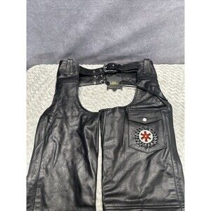 PPE FIT Leather Motorcycle Chaps Men Or Women’s Small Long Length Cut To Fit